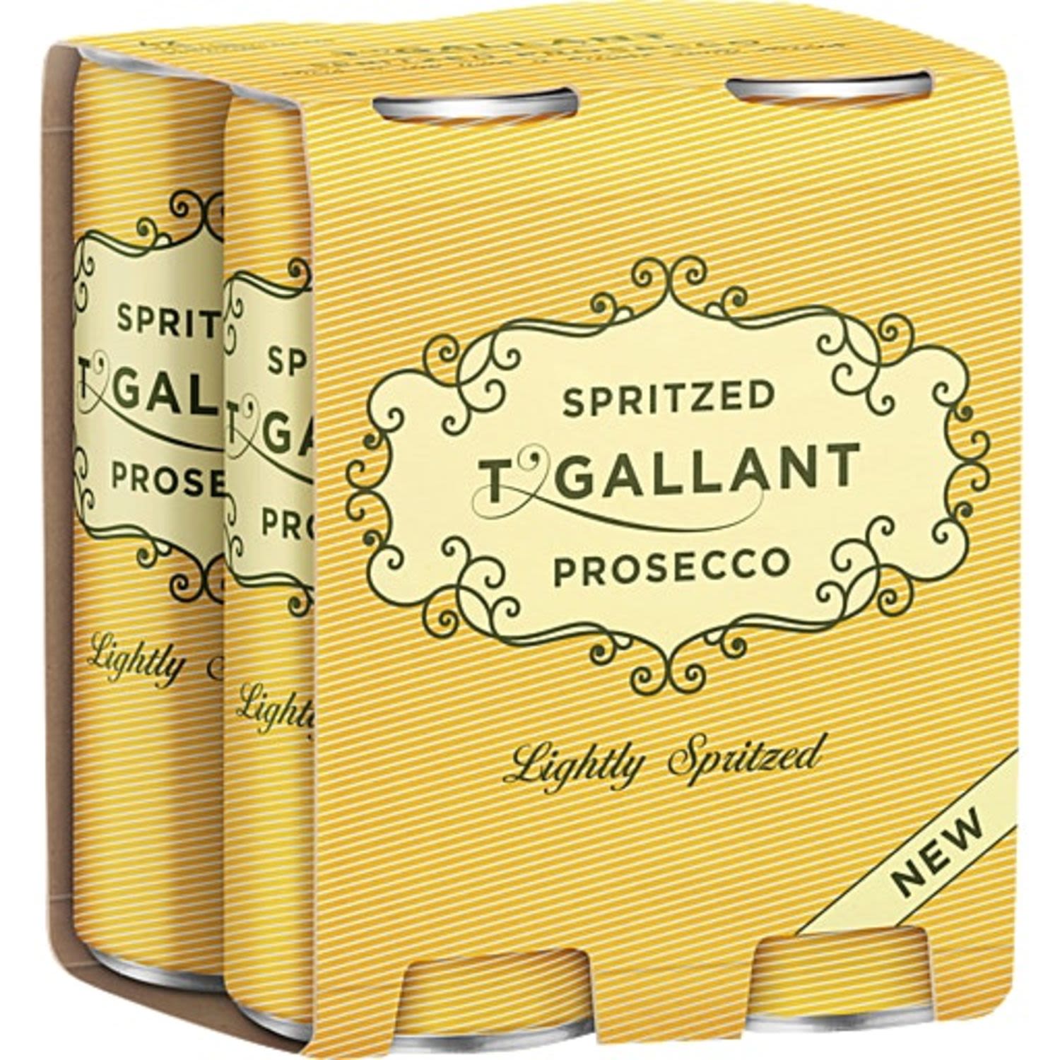 T'Gallant Lightly Spritzed Prosecco Can 250mL 4 Pack