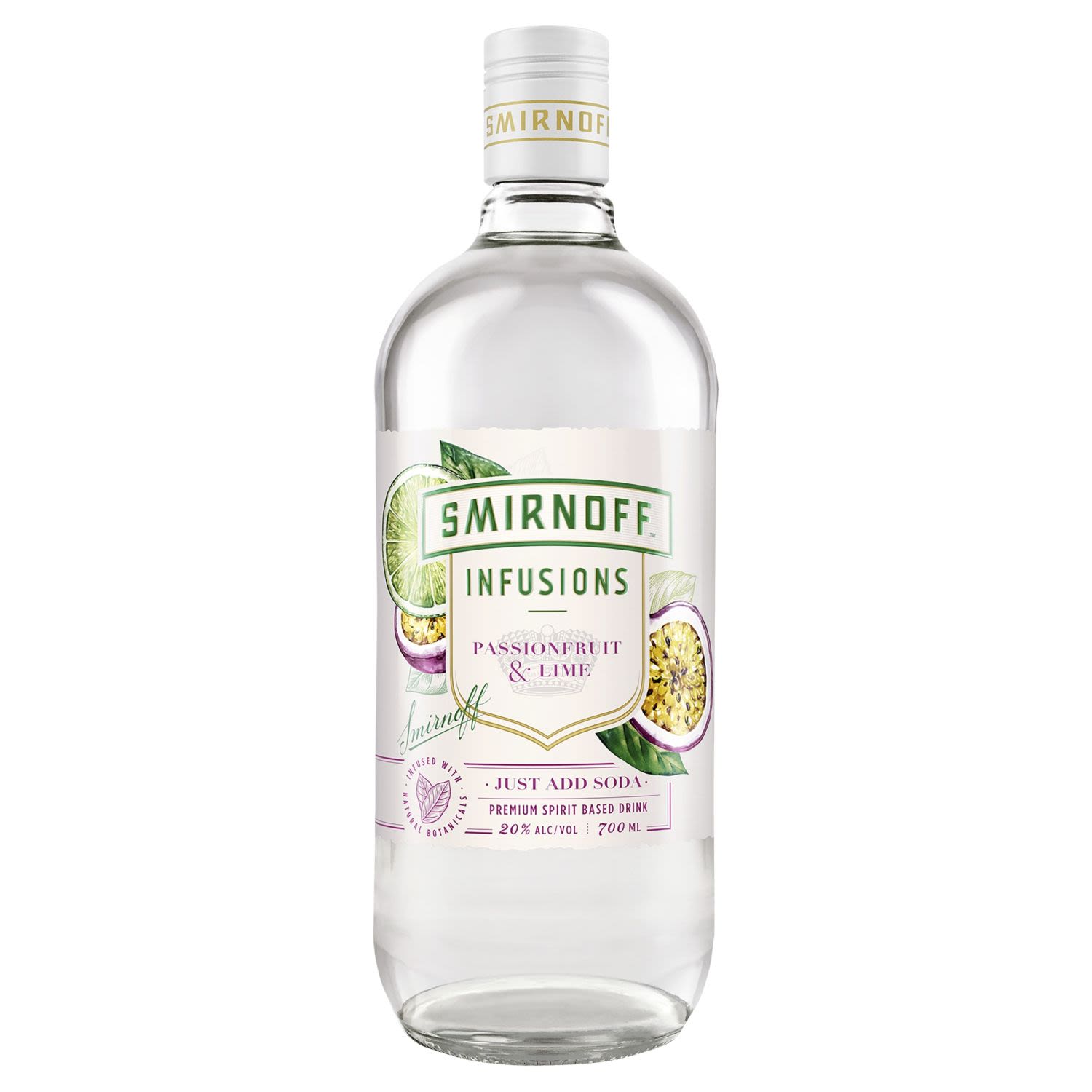 Smirnoff infusions is a lighter spirit infused with natural botanicals for an interesting and clean taste that's easy to mix. Enjoy the flavour of freshly cut passionfruit, with a light zest of lime.<br /> <br />Alcohol Volume: 20.00%<br /><br />Pack Format: Bottle<br /><br />Standard Drinks: 11</br /><br />Pack Type: Bottle<br /><br />Country of Origin: Australia<br />
