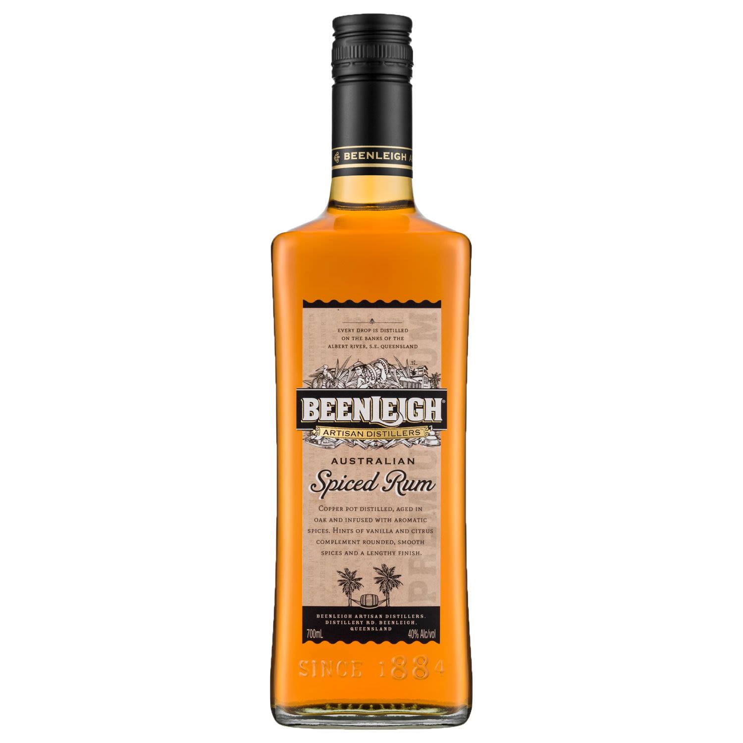 Beenleigh Australian Spiced 2 Year Old Rum 700mL Bottle