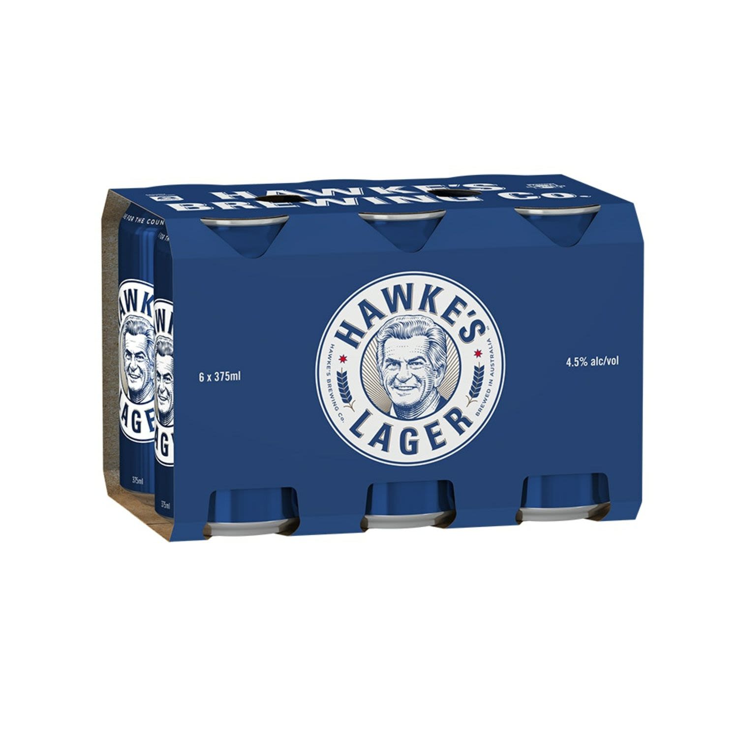Hawke's Lager Can 375mL 6 Pack