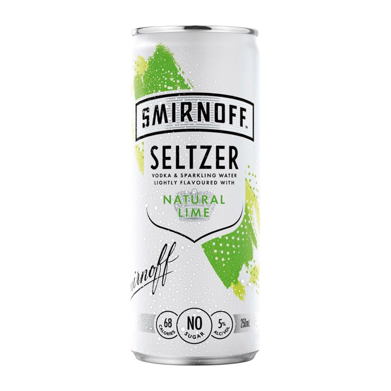 Smirnoff Seltzer Pure Lime Can 250mL