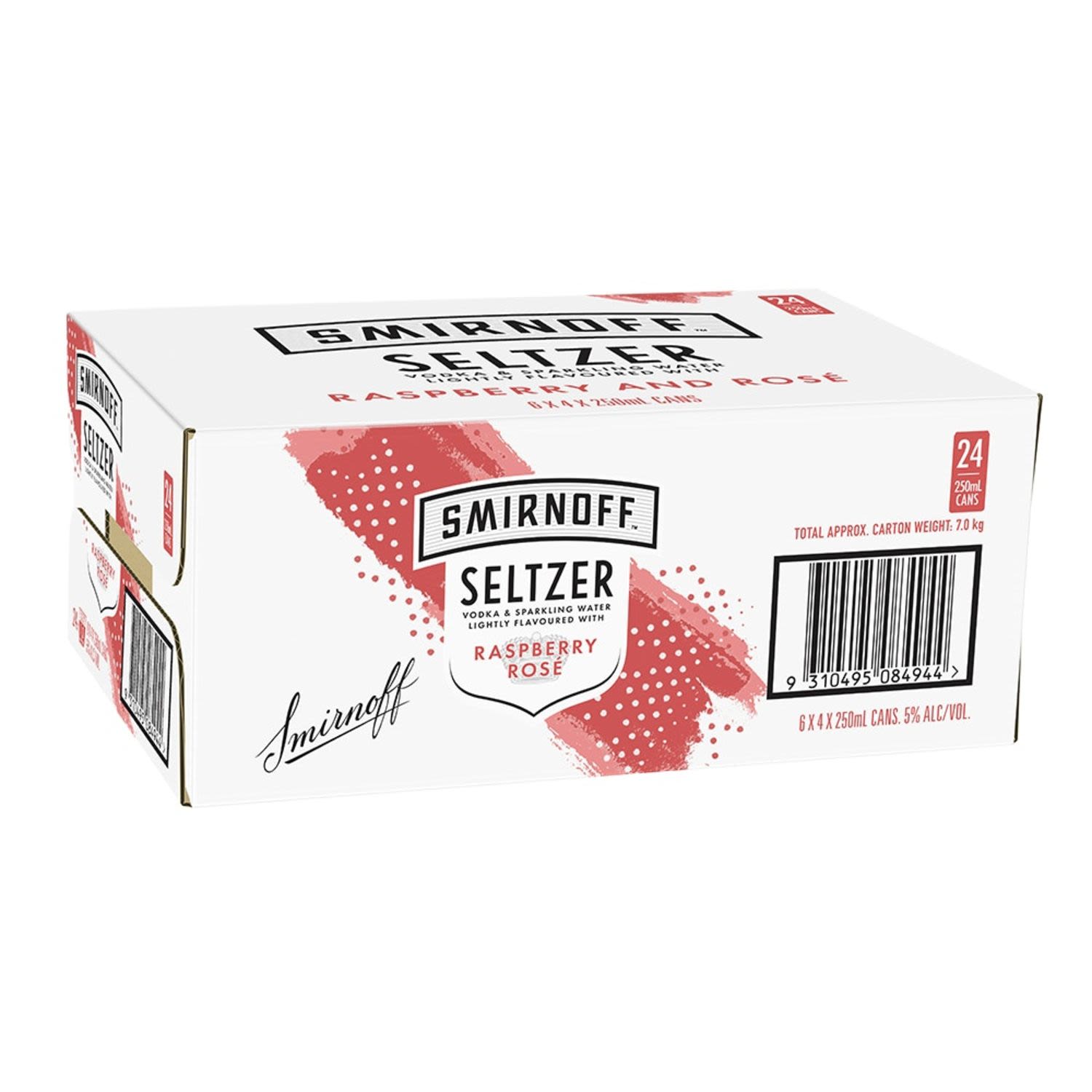 Light, crisp, and bubbly blend of raspberry and rosé flavor at only 90 calories and zero sugar. Perfect for those sunny summer days.<br /> <br />Alcohol Volume: 5.00%<br /><br />Pack Format: 24 Pack<br /><br />Standard Drinks: 1</br /><br />Pack Type: Can<br />