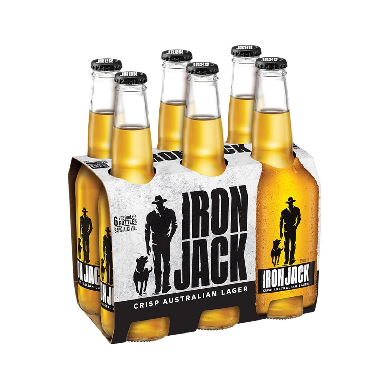 Iron Jack Crisp Lager Bottle 330mL 6 Pack