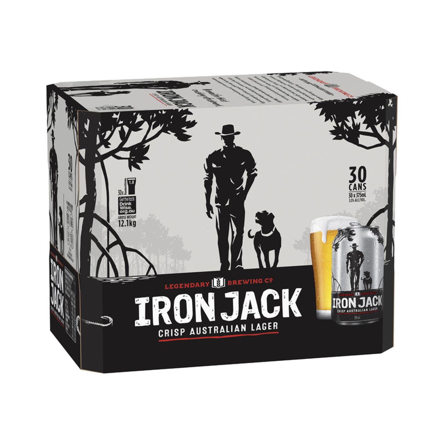 Iron Jack Crisp Lager Can 375mL 30 Pack