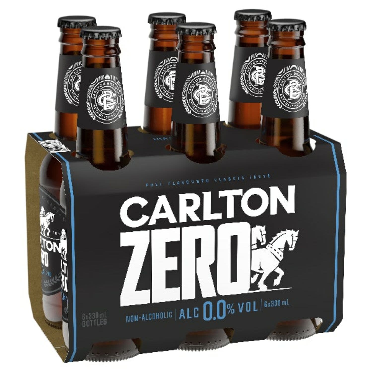 Carlton Zero Non Alcoholic Beer Bottle 330mL 6 Pack