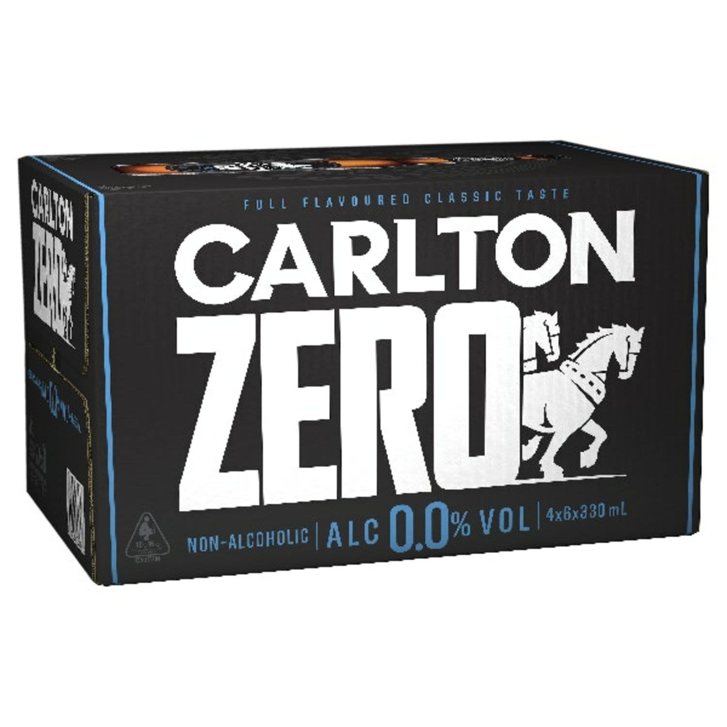 Carlton Zero Non Alcoholic Beer Bottle 330mL 24 Pack