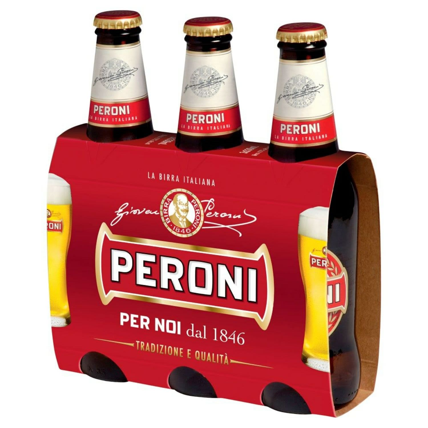 Peroni Red Lager Bottle 330mL 3 Pack