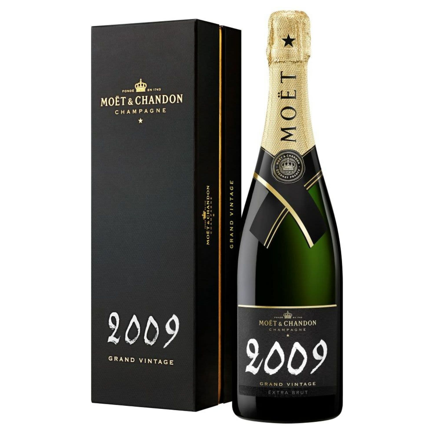 Moët & Chandon Grand Vintage Champagne 2009<br /> <br />Alcohol Volume: 12.50%<br /><br />Pack Format: Bottle<br /><br />Standard Drinks: 7.4<br /><br />Pack Type: Bottle<br /><br />Country of Origin: France<br /><br />Region: Champagne<br /><br />Vintage: '2009<br />