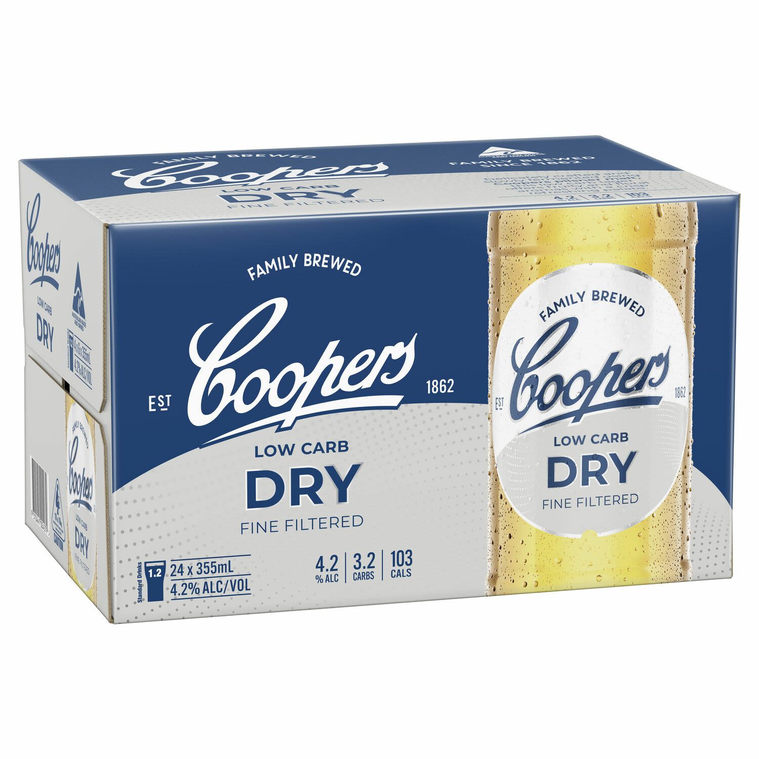 Coopers Dry Bottle 355mL 24 Pack