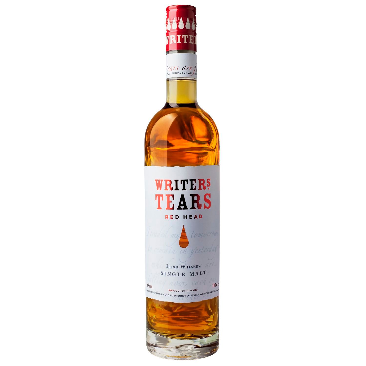 Writers Tears Red Head Single Malt Irish Whiskey 700mL Bottle