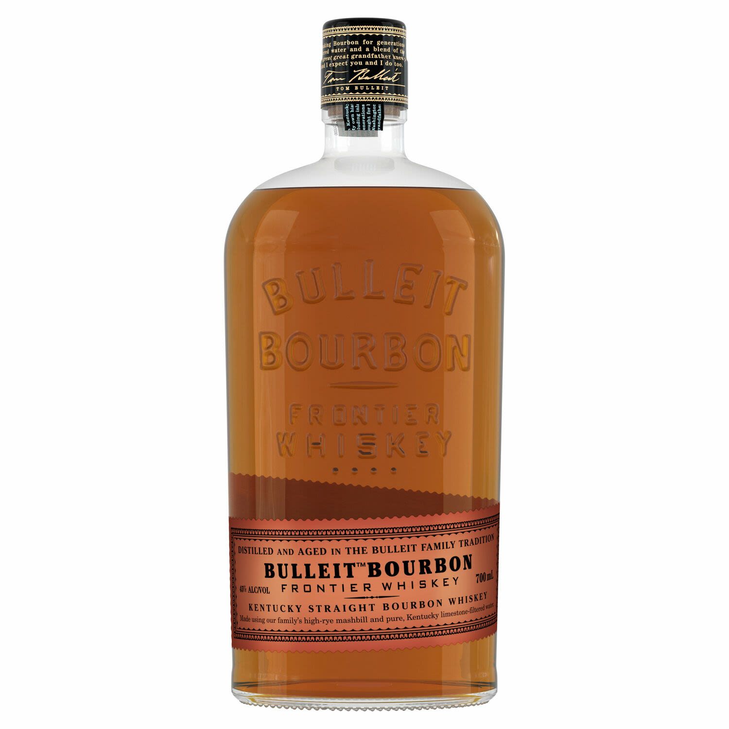 Bulleit Kentucky Straight Bourbon 45% 700mL Bottle