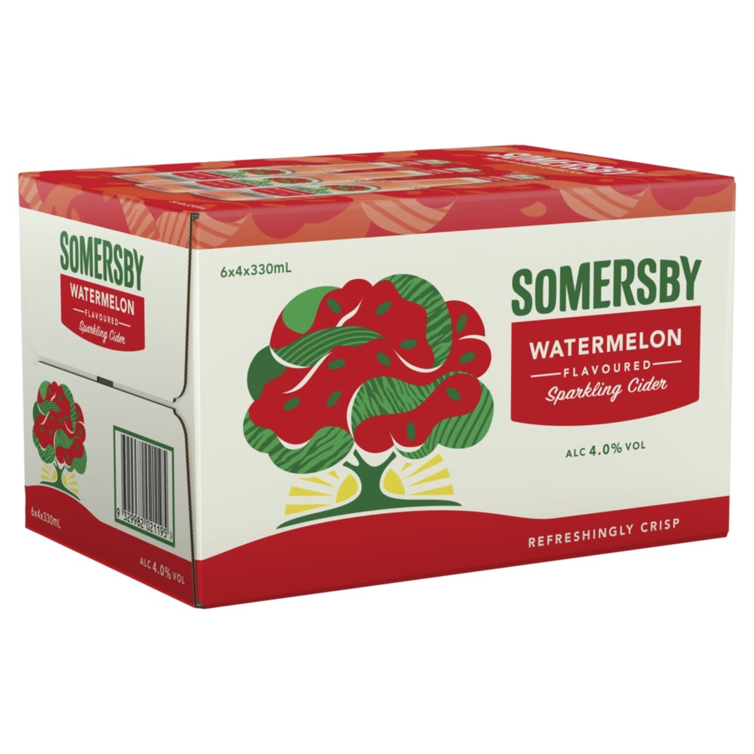 Somersby Watermelon Cider Bottle 330mL 24 Pack