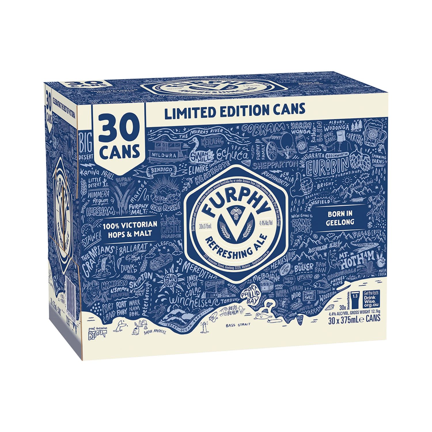 Furphy Refreshing Ale Can 375mL 30 Pack