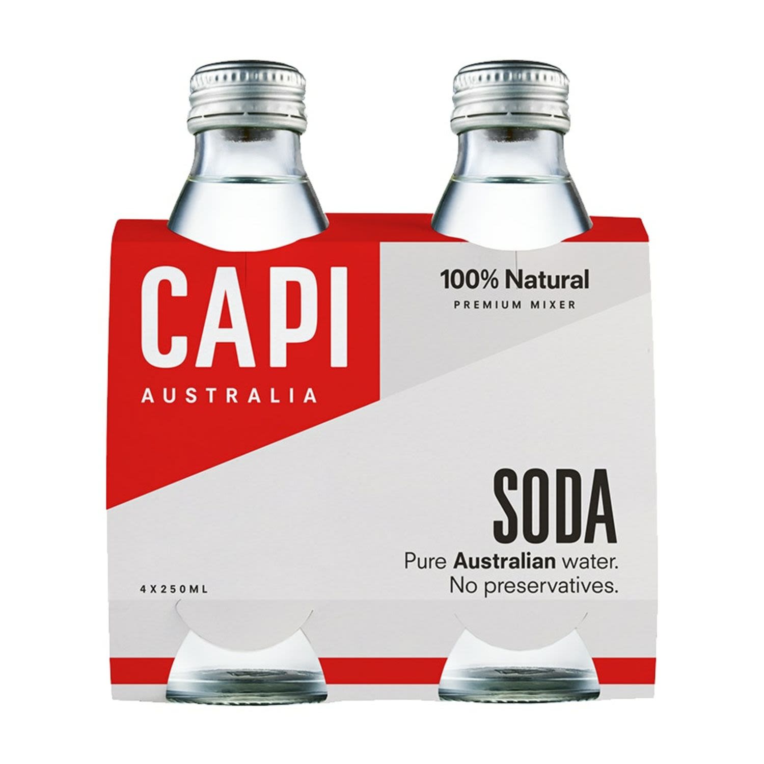 Capi Soda Water Bottle 250mL 4 Pack