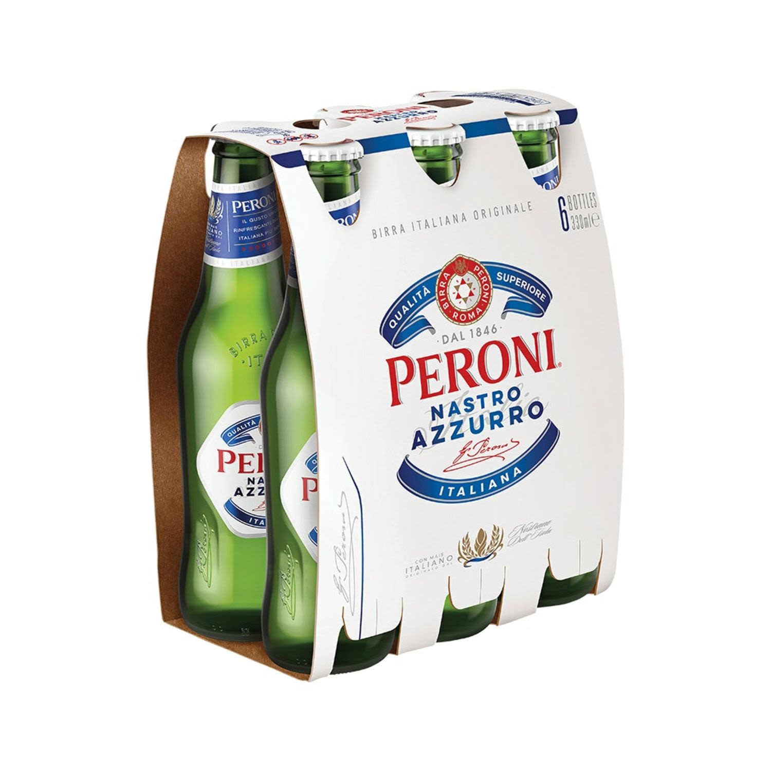Peroni Nastro Azzurro Bottle 330mL 6 Pack