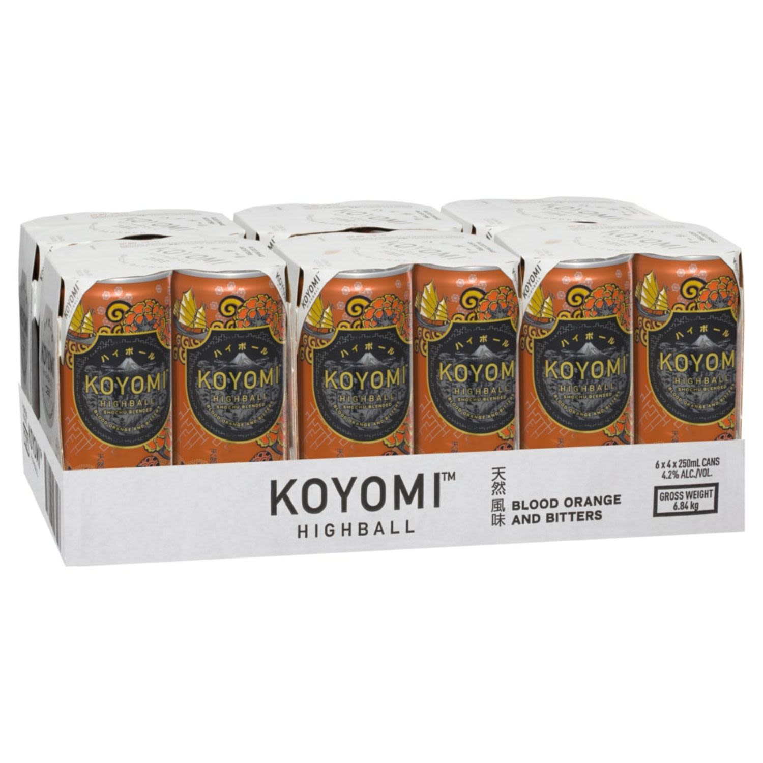 Koyomi Shochu Blood Orange & Bitters Highball 250mL 24 Pack