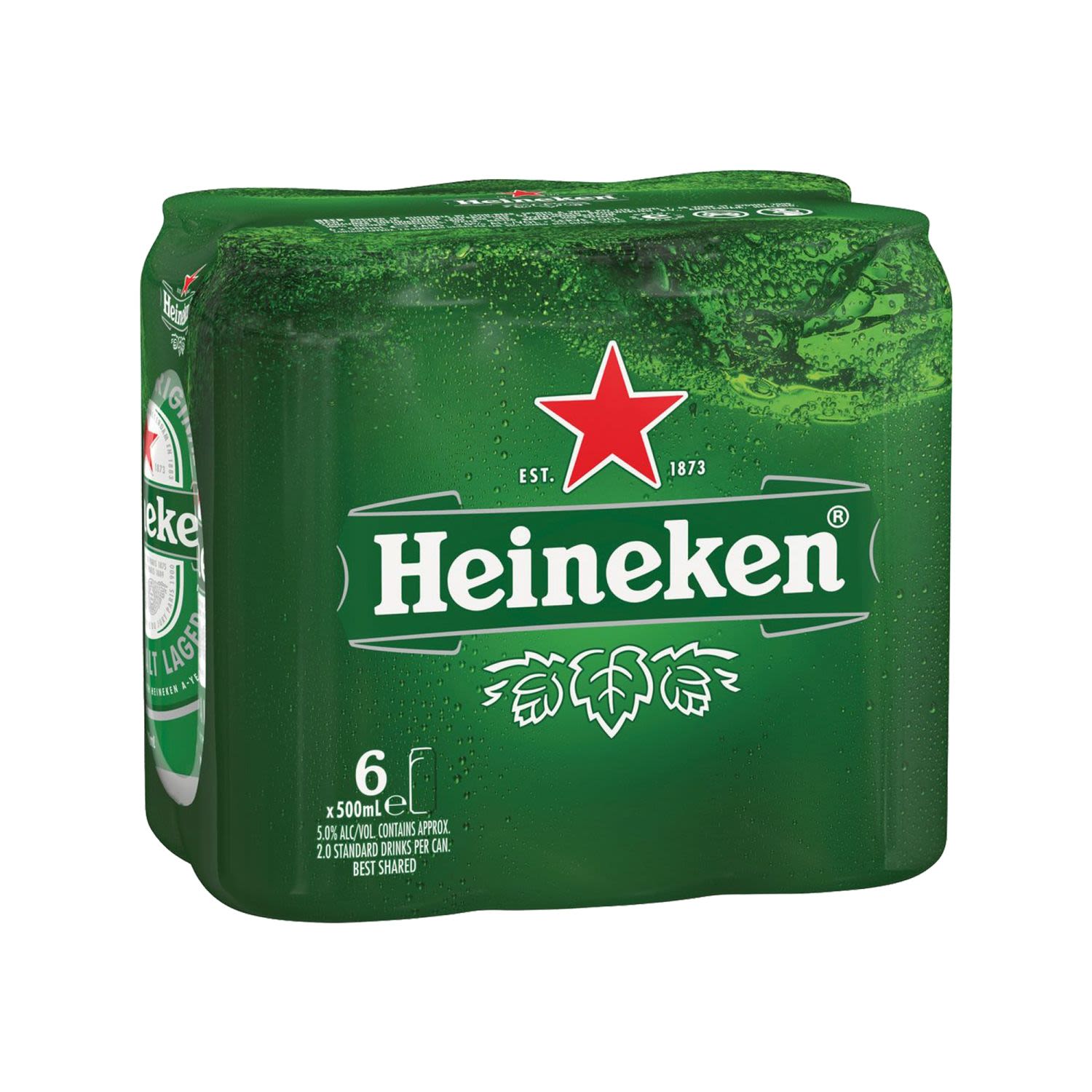 Heineken Can 500mL 6 Pack