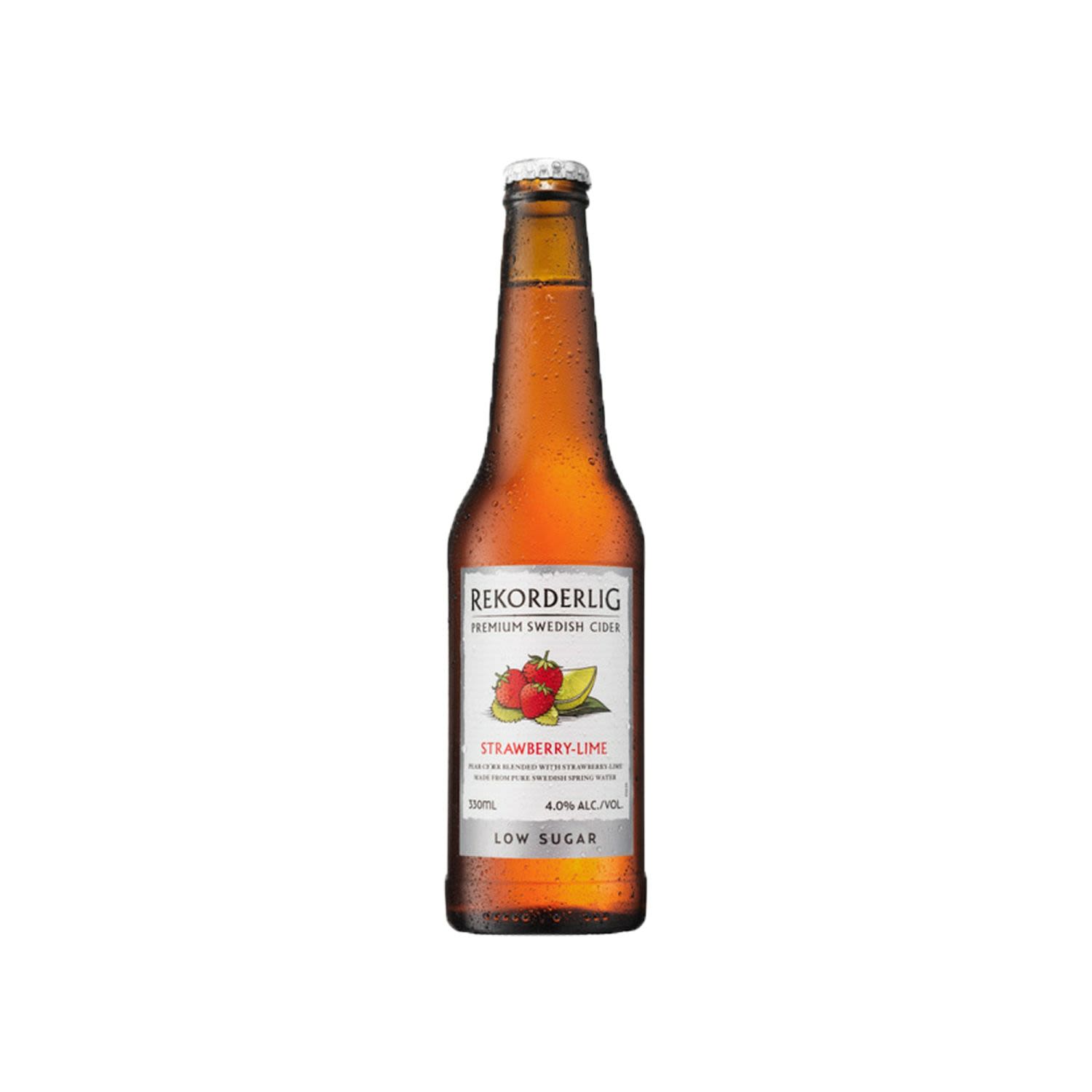 Rekorderlig Premium Strawberry and Lime Low Sugar 330mL Bottle