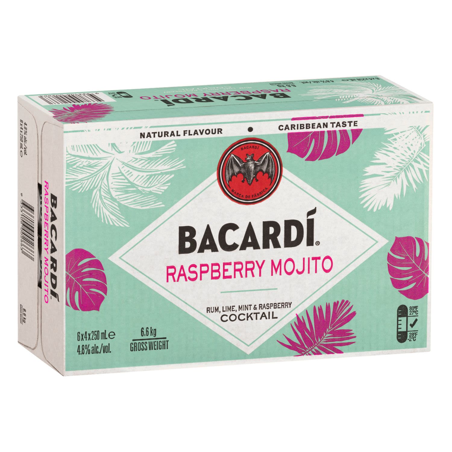 Bacardi Raspberry Mojto Can 250mL 24 Pack