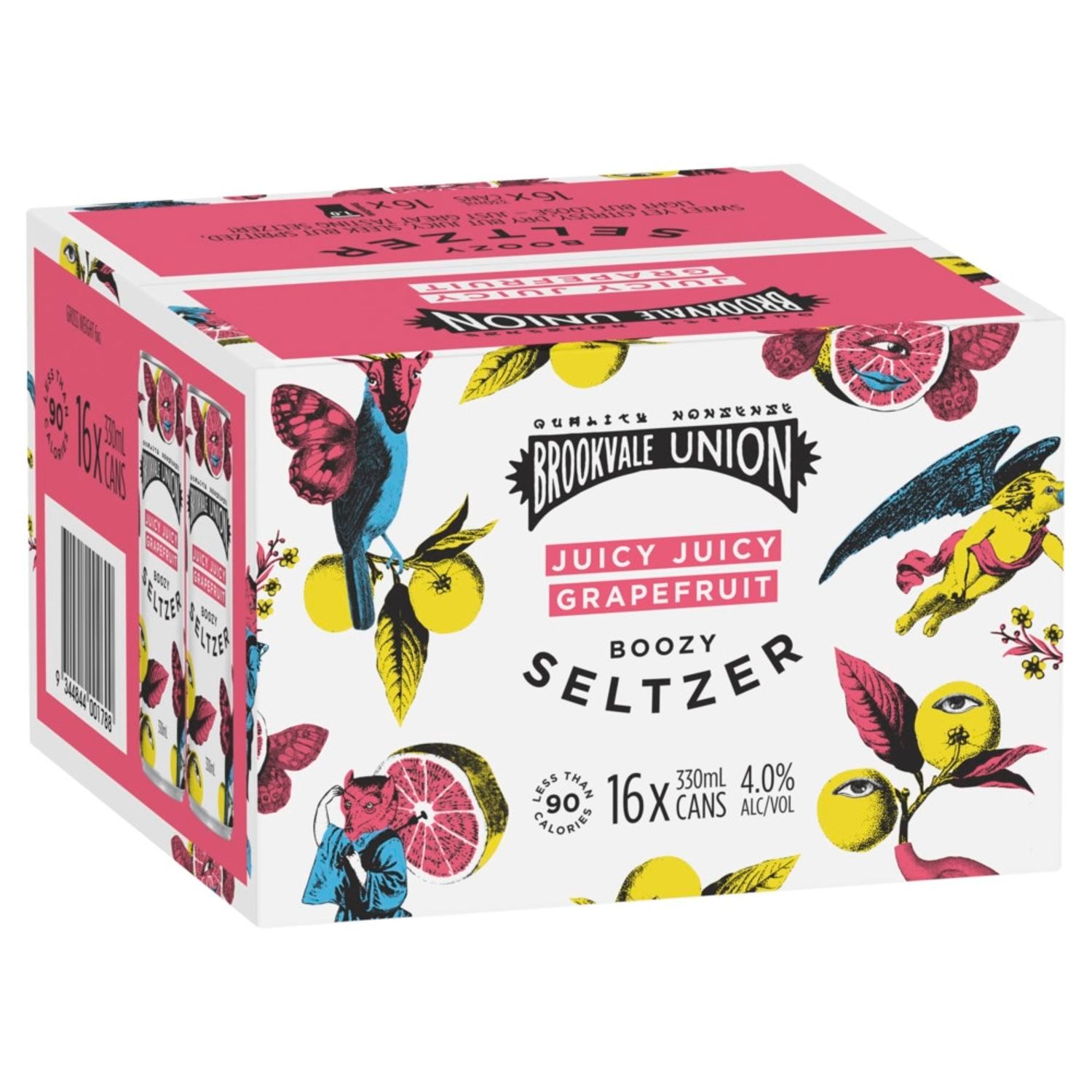 Brookvale Union Juicy Juicy Grapefruit Boozy Seltzer Can 330mL 16 Pack