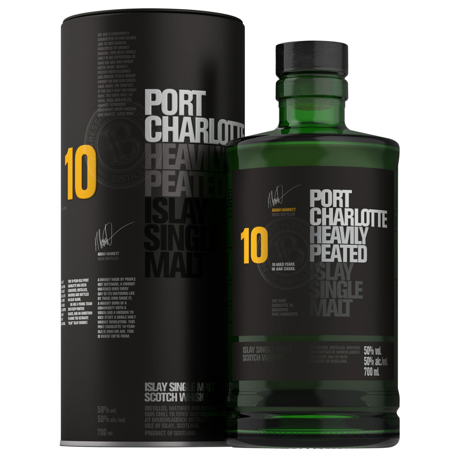 Port Charlotte "Heavily Peated" Islay Single Malt Scotch Whisky 700mL Bottle