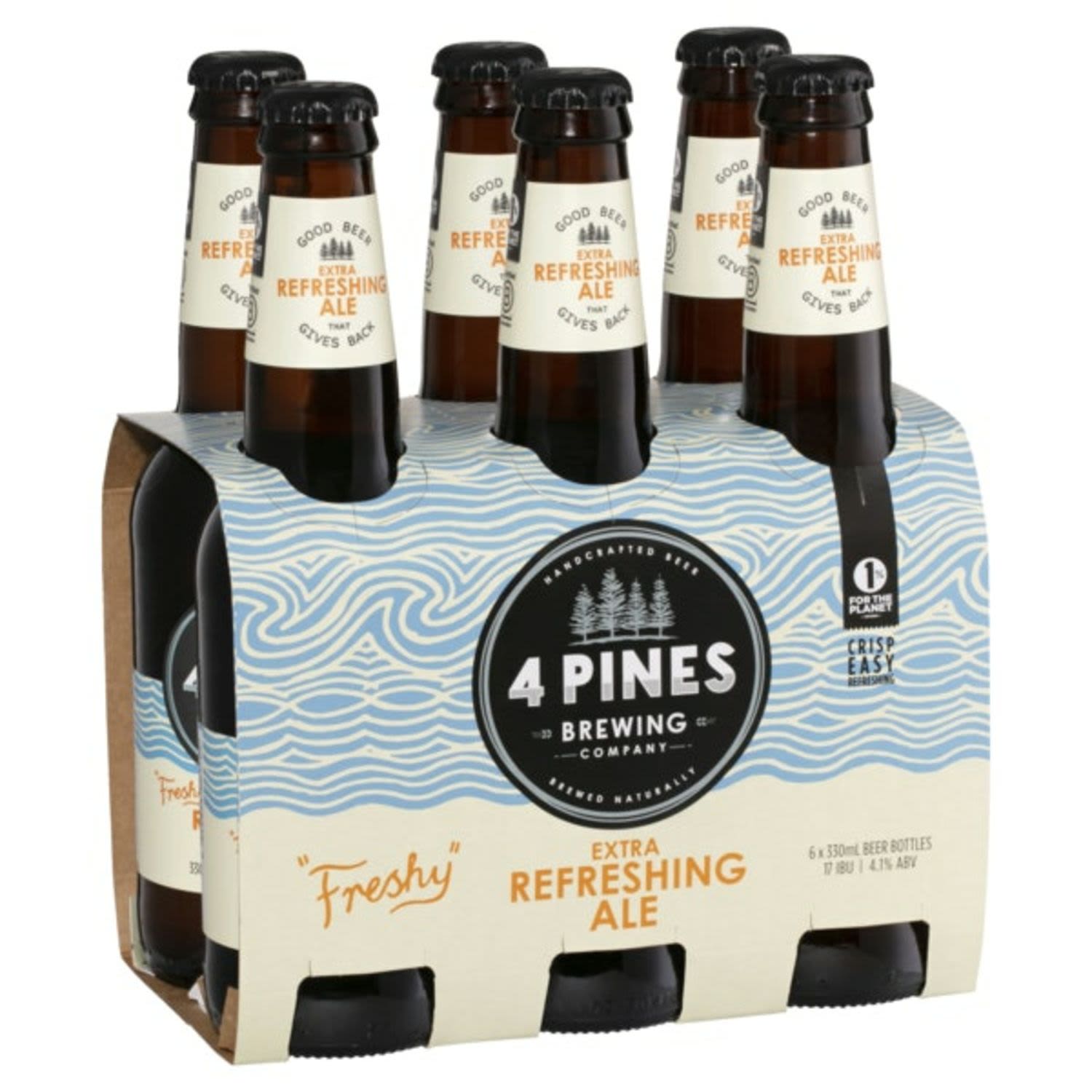 4 Pines Refreshing Ale Bottle 330mL 6 Pack