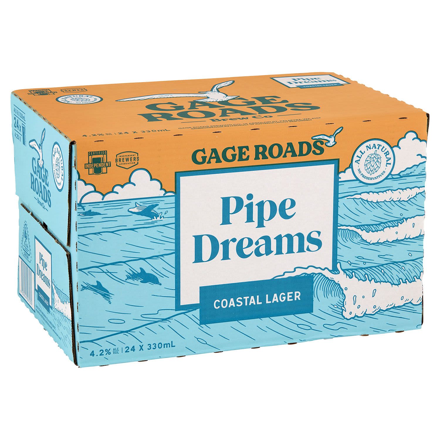 Gage Roads Pipe Dreams Lager Bottle 330mL 24 Pack