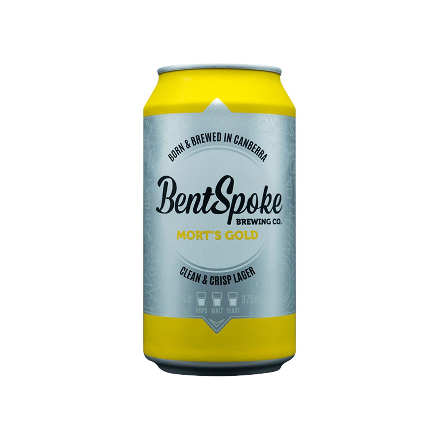 BentSpoke Mort's Gold Lager 375mL 24 Pack
