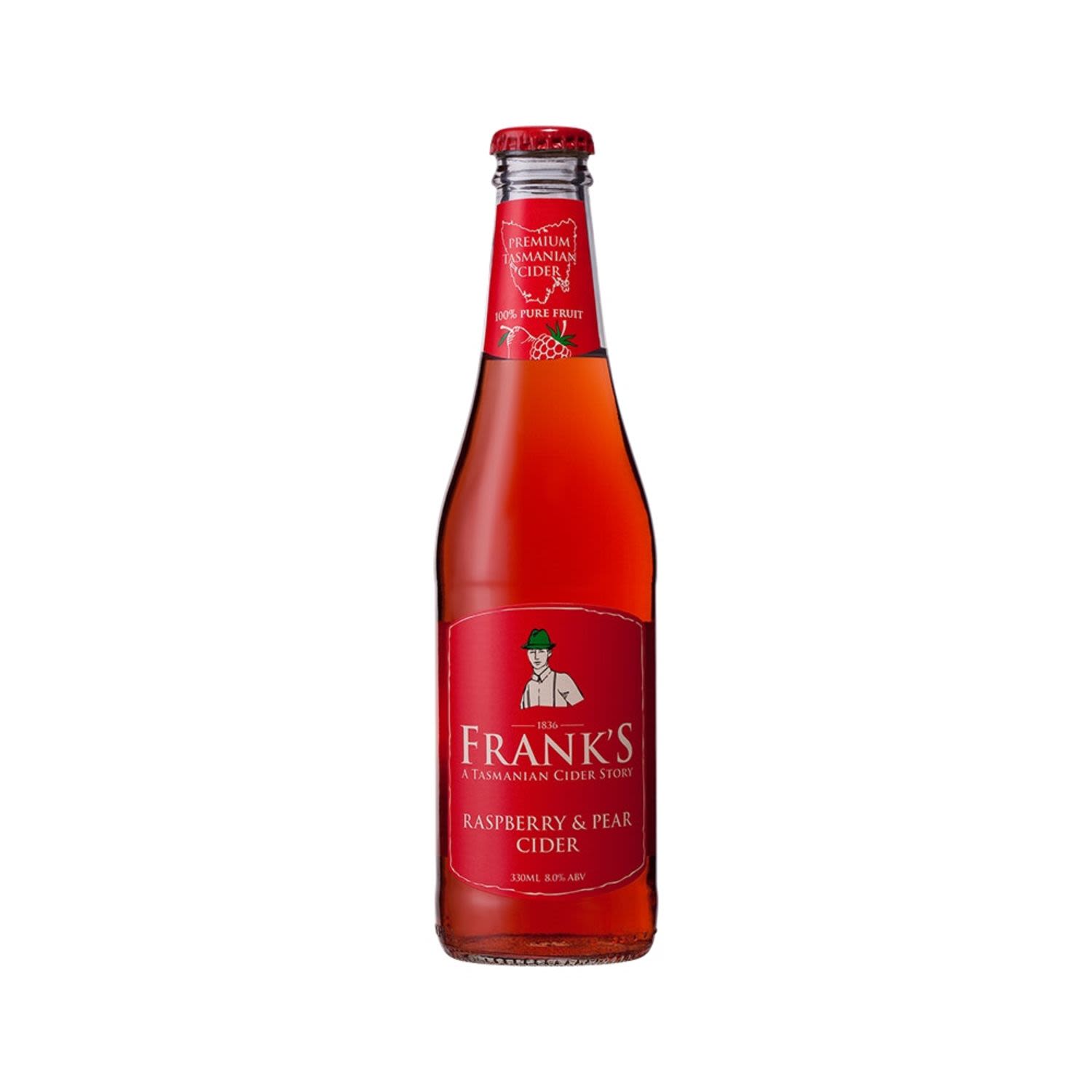 Frank's Summer Raspberry & Pear Cider Bottle 330mL