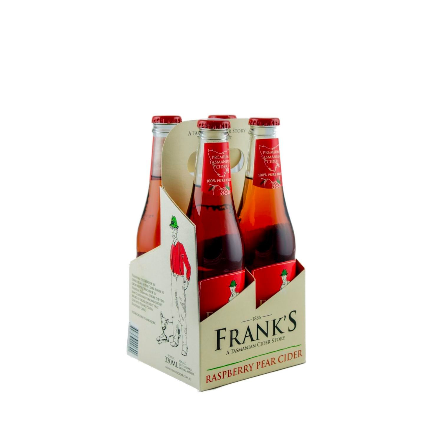 Frank's Summer Raspberry & Pear Cider Bottle 330mL 4 Pack