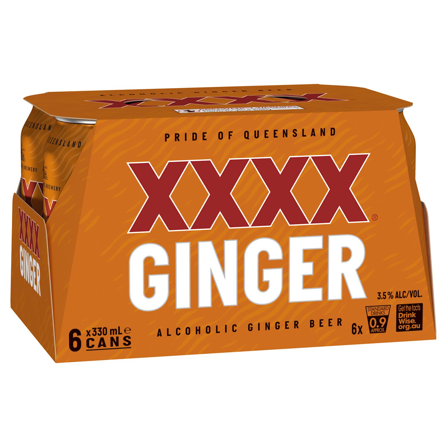 XXXX Ginger Beer Can 330mL 6 Pack