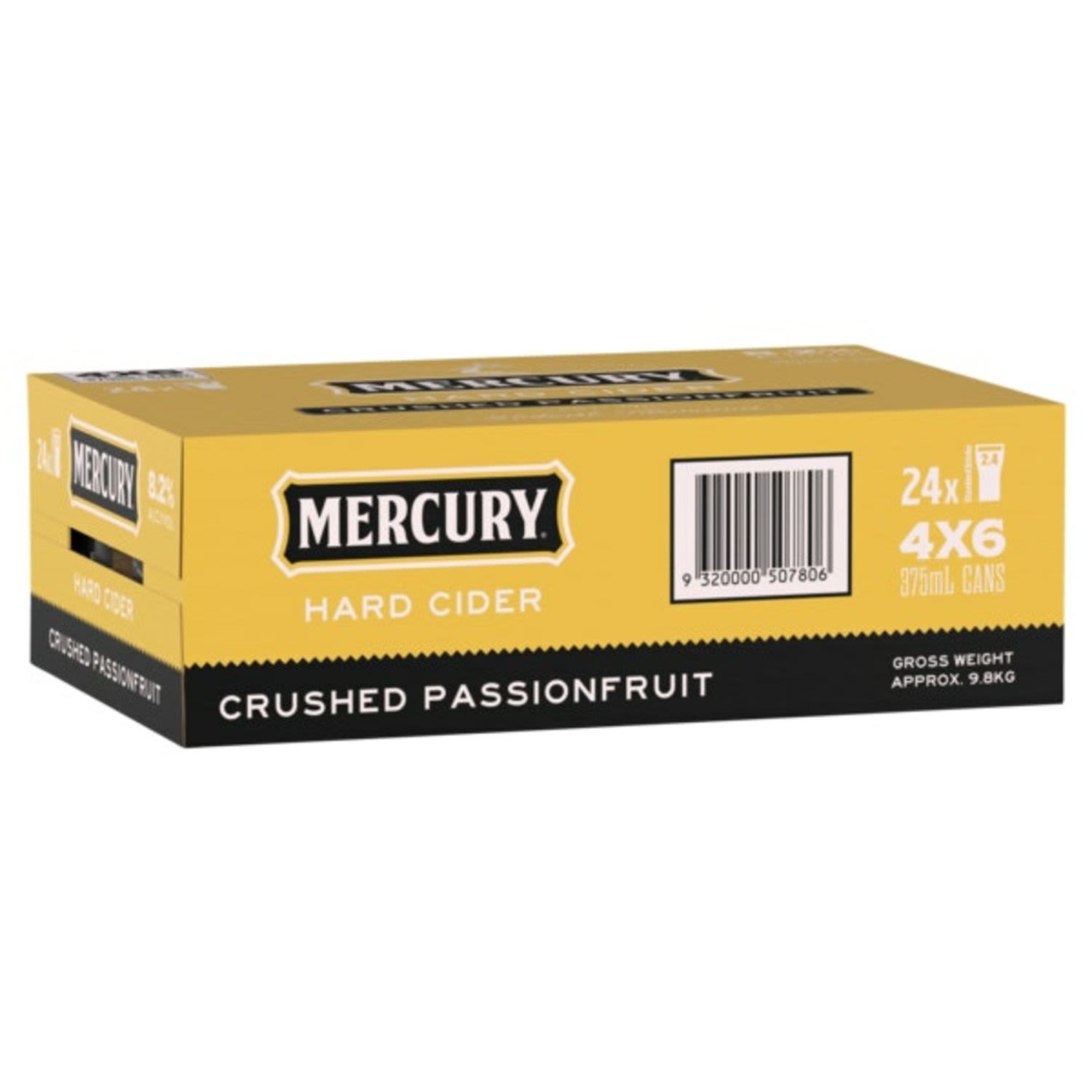 Mercury Hard Cider Crushed Passionfruit Can Case 375mL 24 Pack