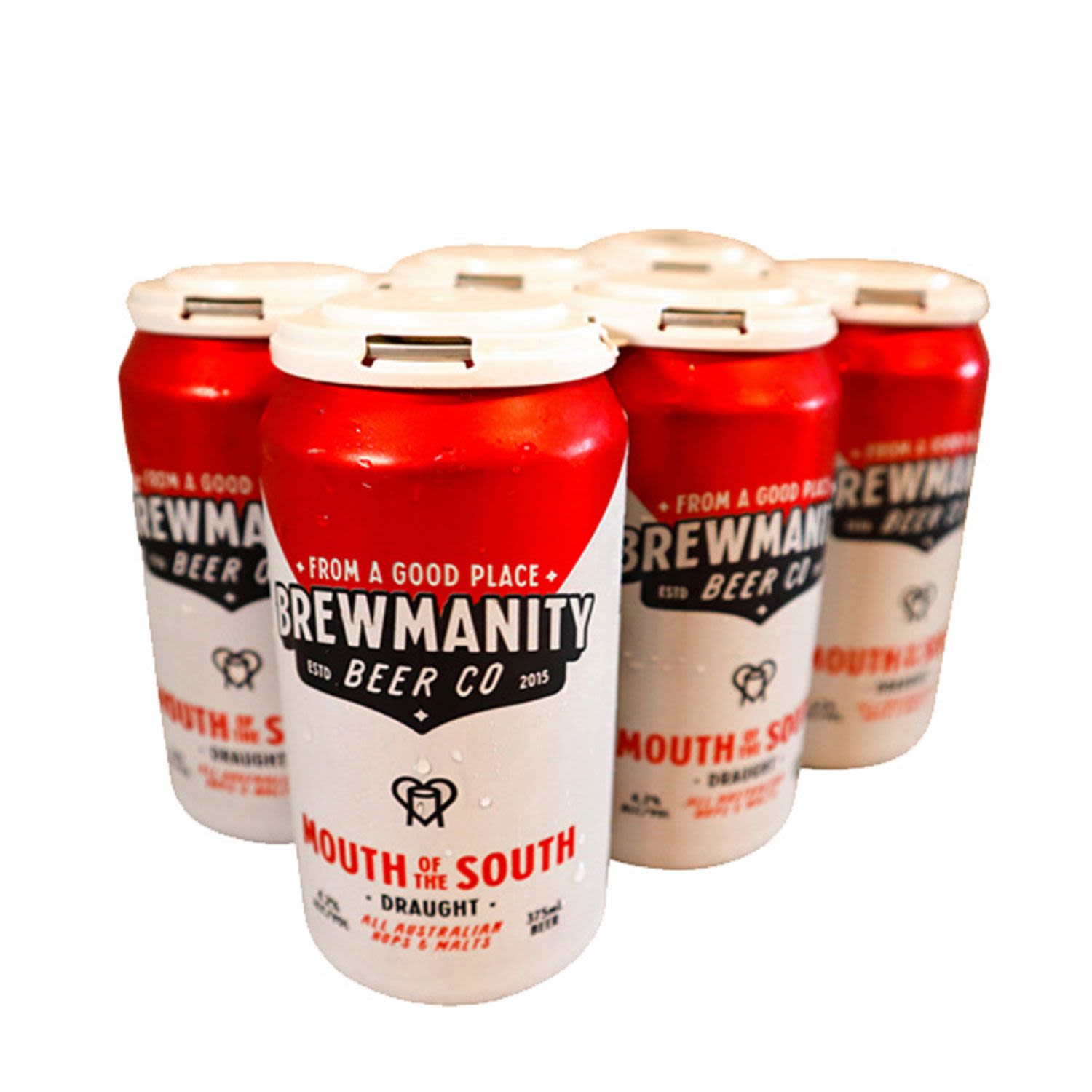 Mouth of the South Draught Beer Can 375mL 6 Pack