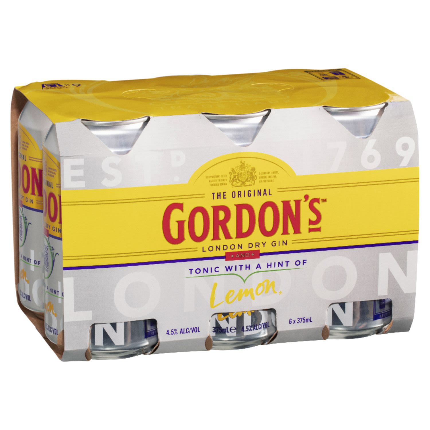Enjoy the iconic juniper flavour with Gordon's Gin & Tonic with a hint of lemon that makes for a classic G&T. Best served chilled or in a glass with ice and lime. Perfect for picnics in the park or when out and about with friends, the Gordon's and tonic can ensures a perfectly balanced G&T every time.<br /> <br />Alcohol Volume: 4.50%<br /><br />Pack Format: 6 Pack<br /><br />Standard Drinks: 1.3</br /><br />Pack Type: Can<br />