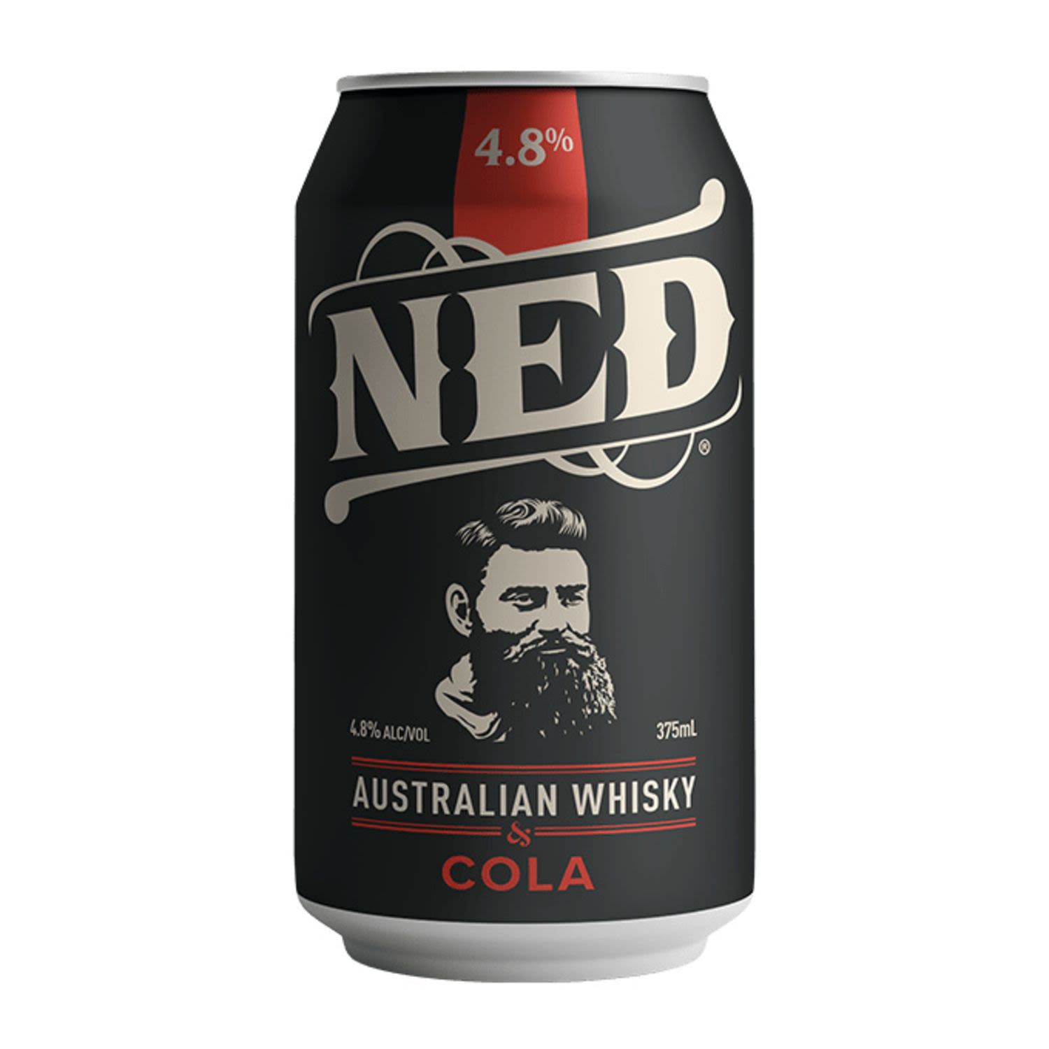 Ned Whisky & Cola Can 4.8% 375mL 4 Pack