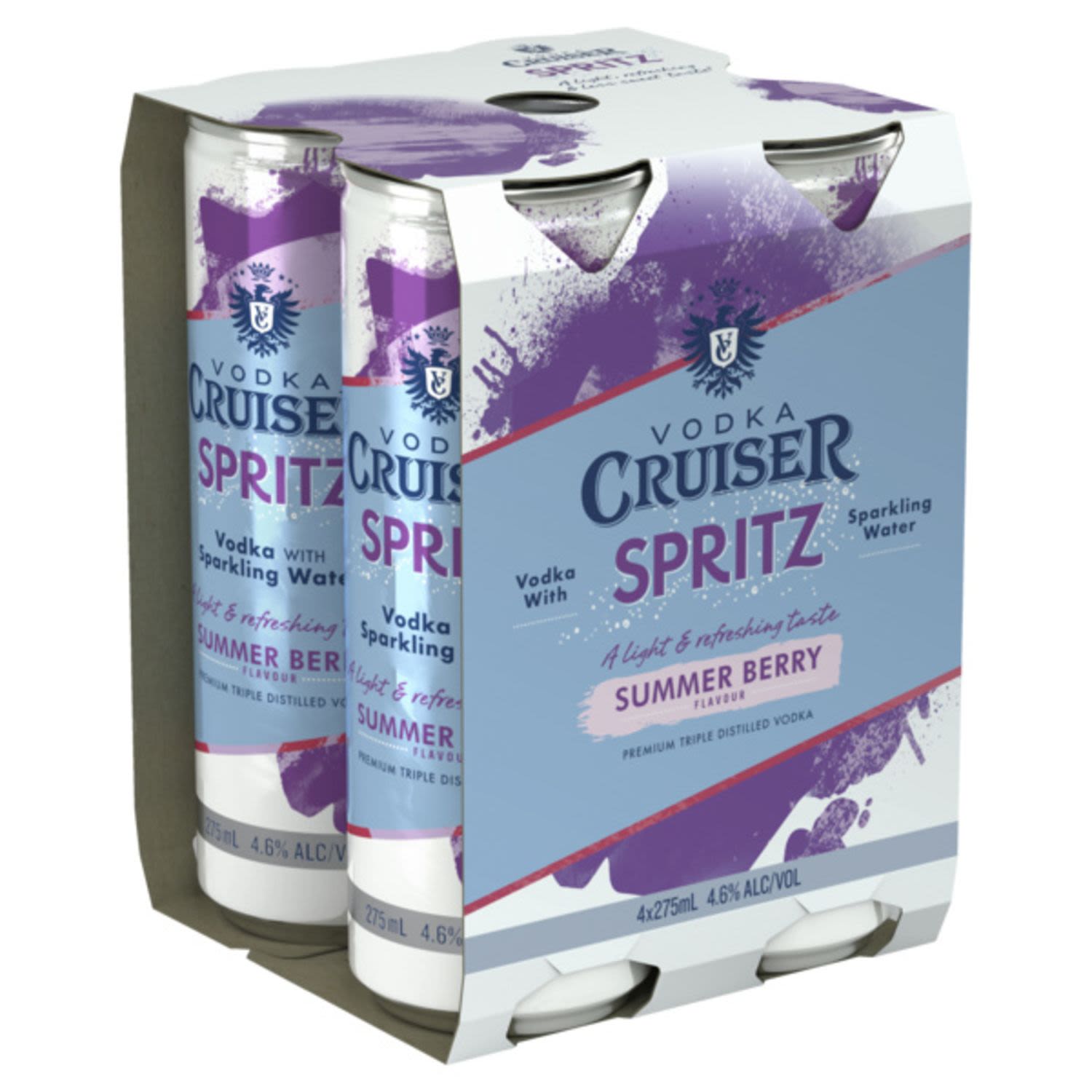 Vodka Cruiser Spritz Summer Berry Can 275mL 4 Pack