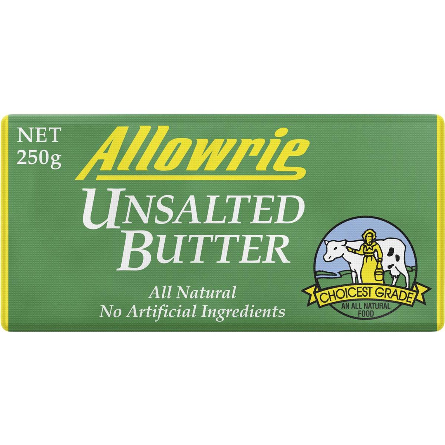 Allowrie Unsalted Pat Butter, 250 Gram