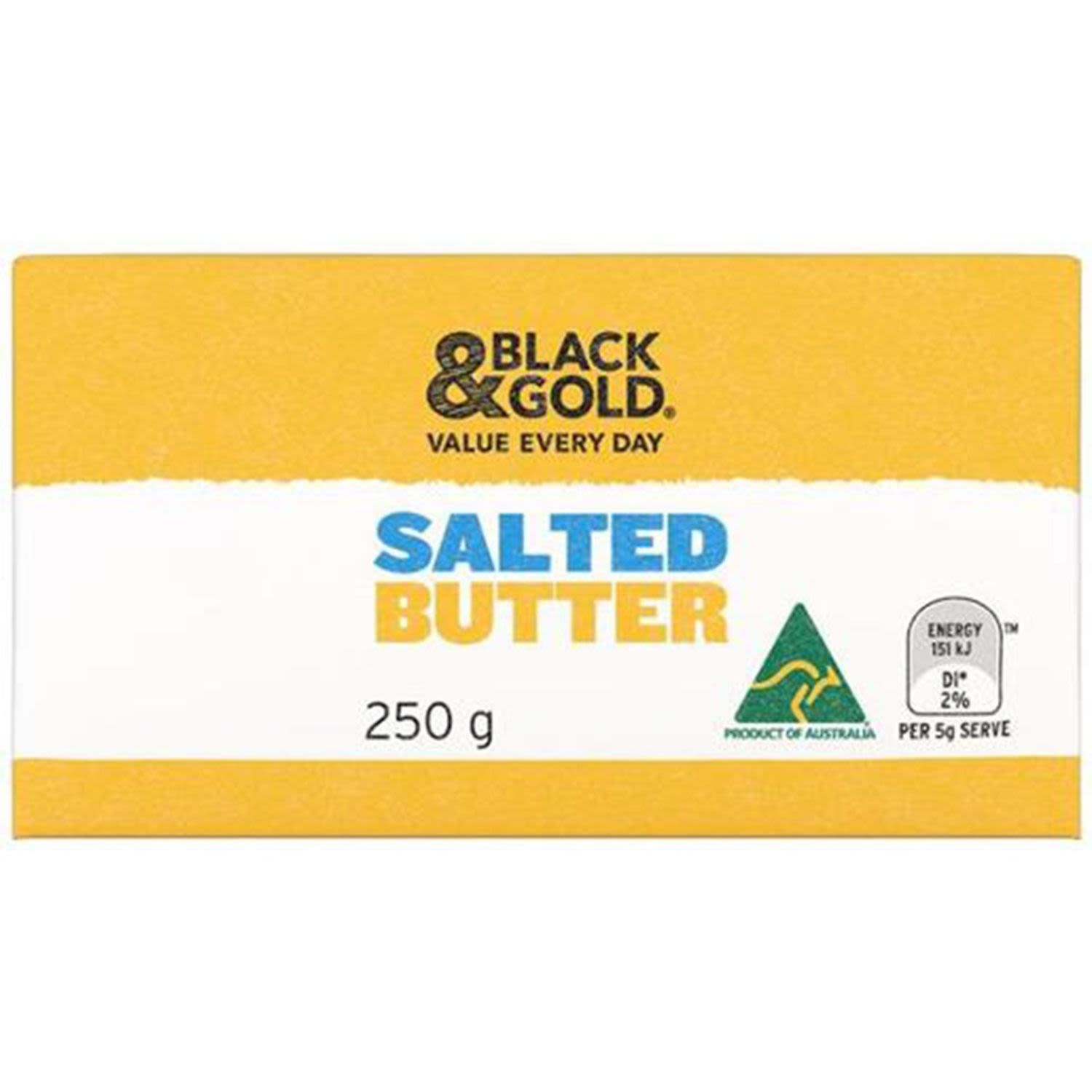 Black & Gold Salted Butter, 250 Gram