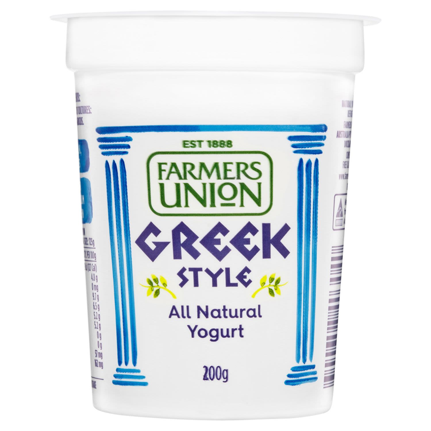 Farmers Union Greek Style Yogurt, 200 Gram