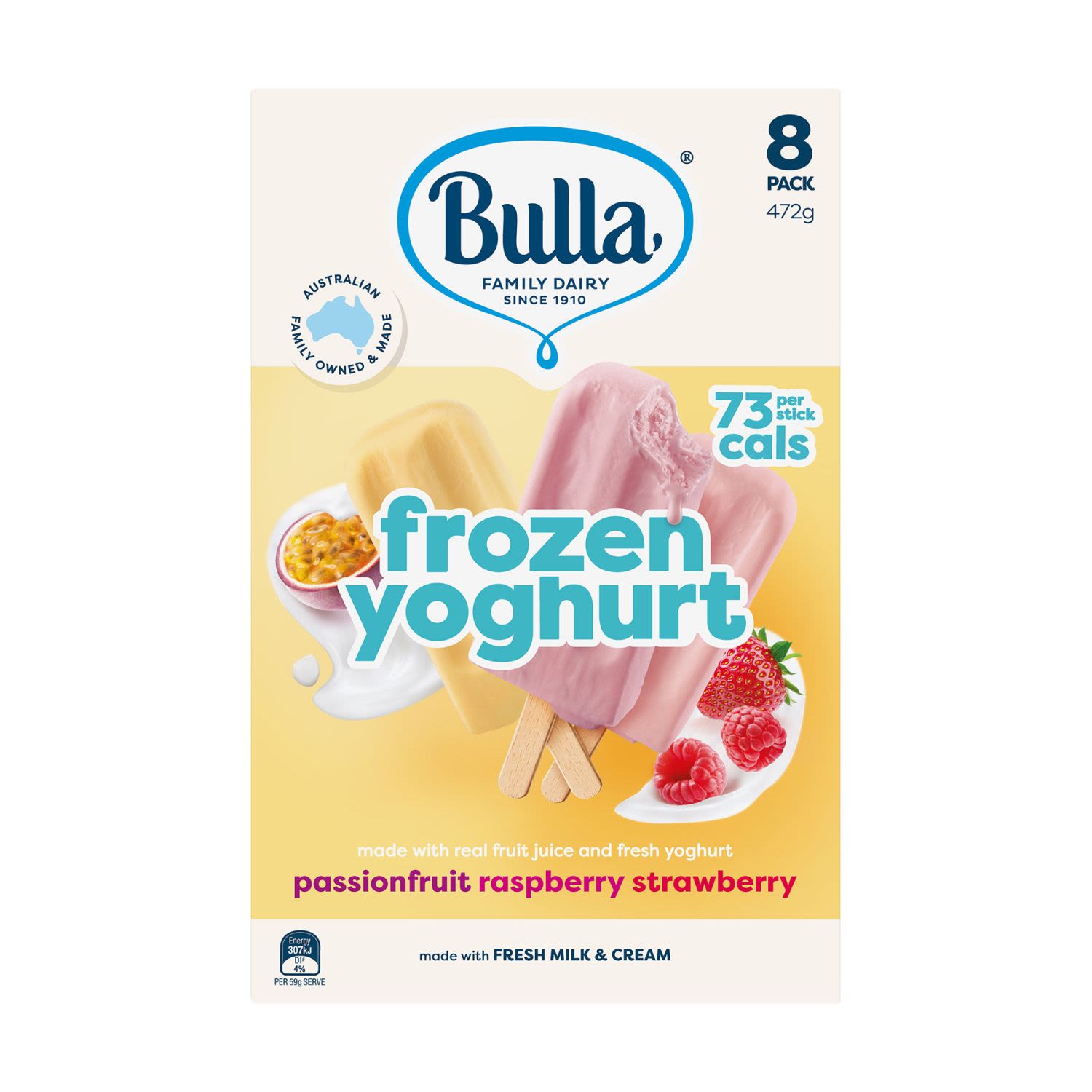 Bulla Fruit N Yogurt Selection, 8 Each