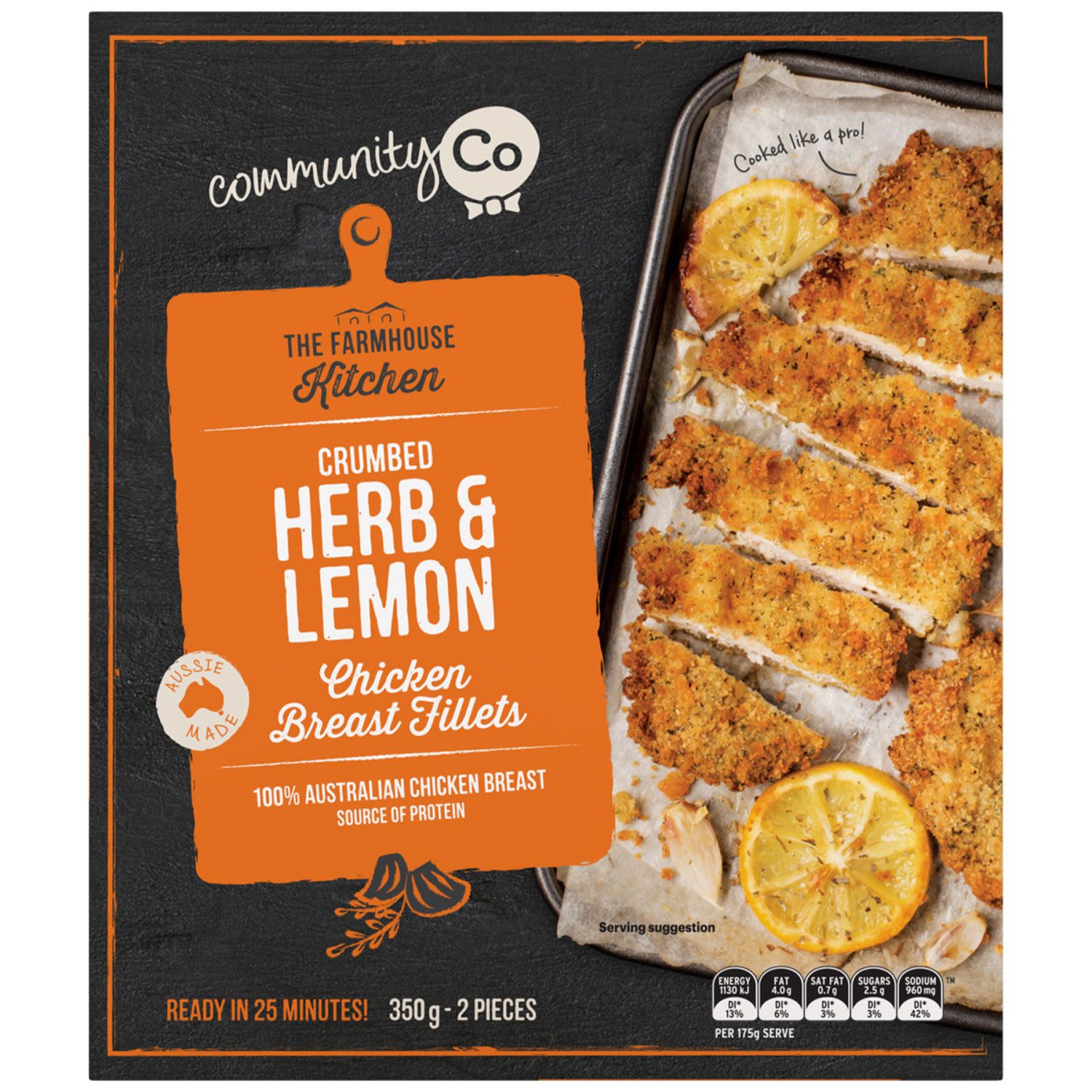 Community Co Lemon Herb Chicken Fillet, 350 Gram