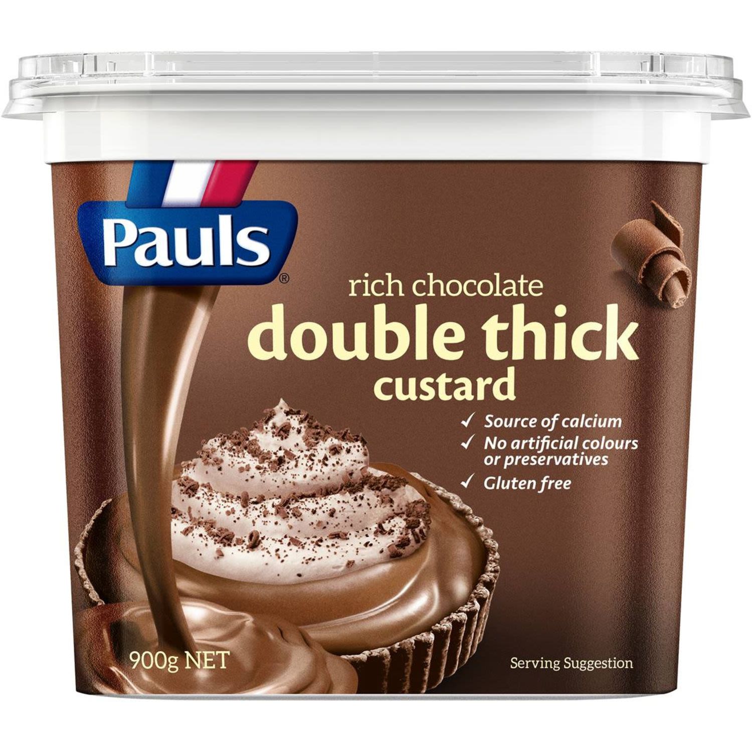 Pauls Double Thick Rich Chocolate Custard, 900 Gram