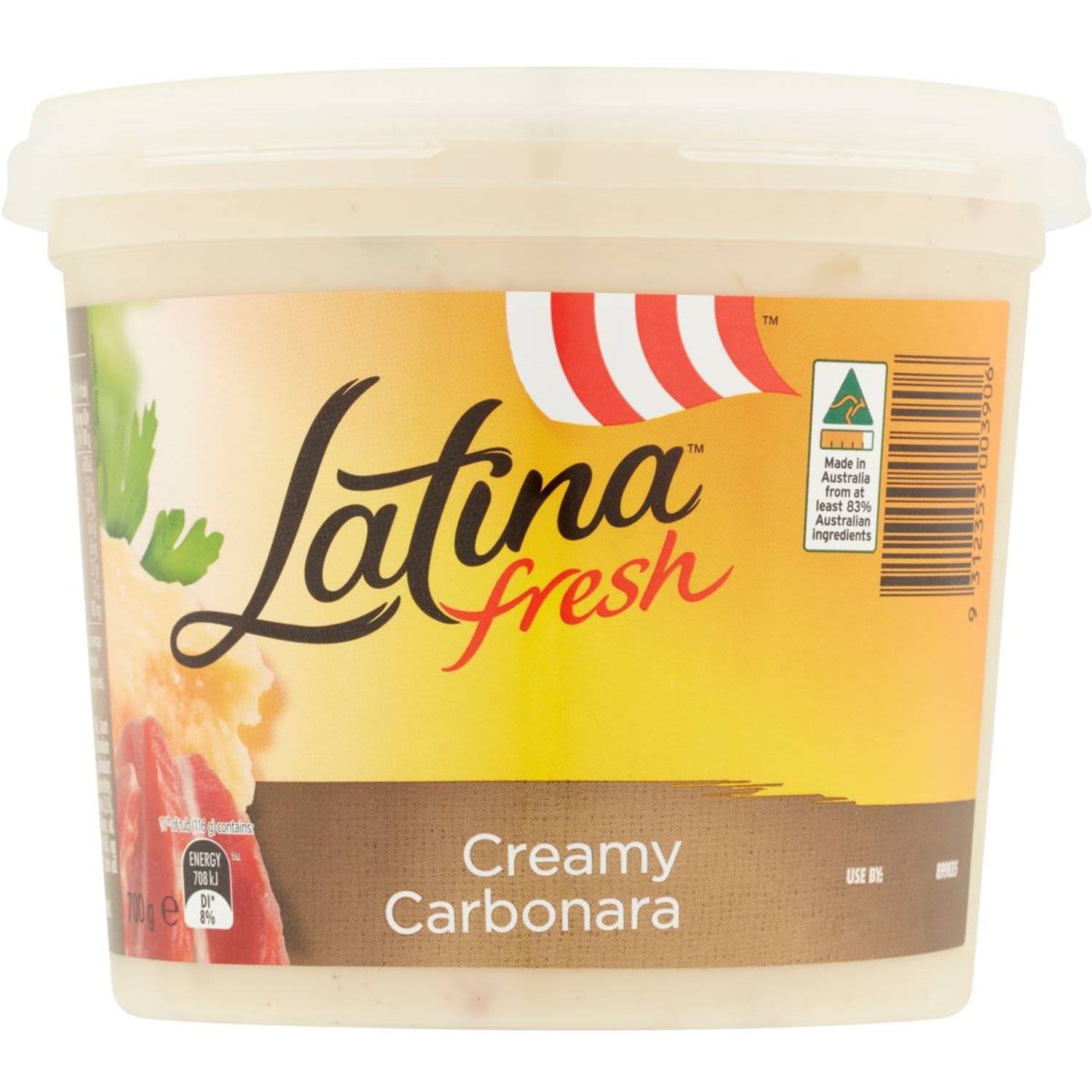 Latina Fresh Pasta Sauce Creamy Carbonara, 700 Gram