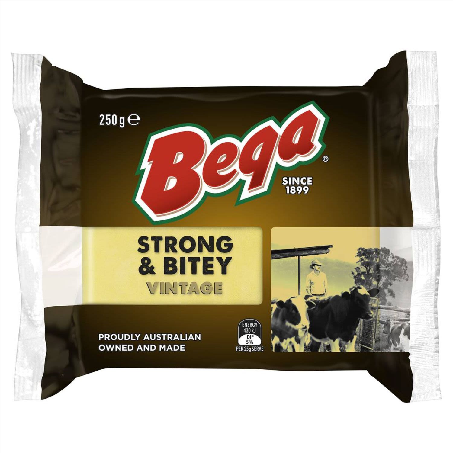 Bega Strong & Bitey Vintage Cheese, 250 Gram