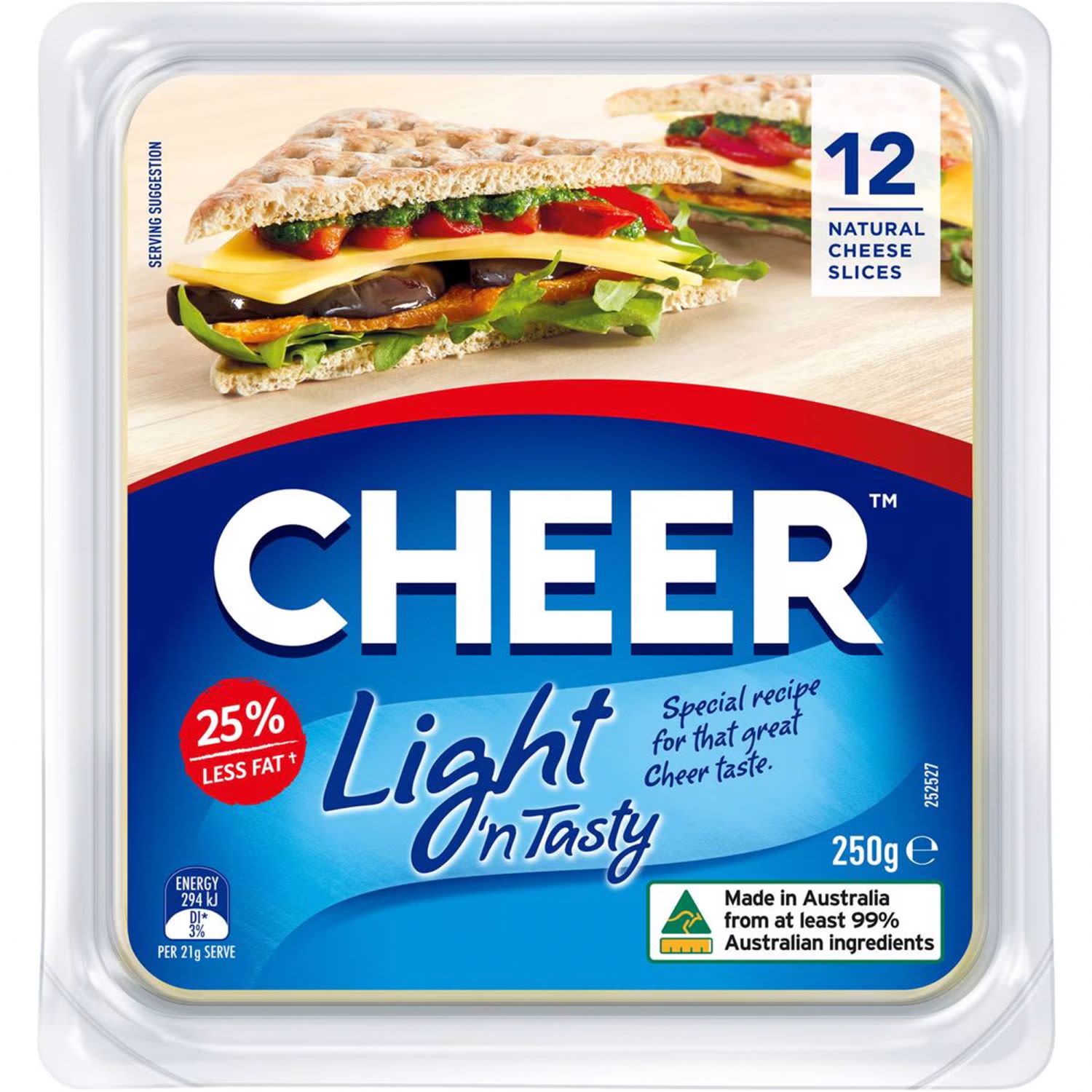 Cheer Cheese Light Cheese Slice, 250 Gram