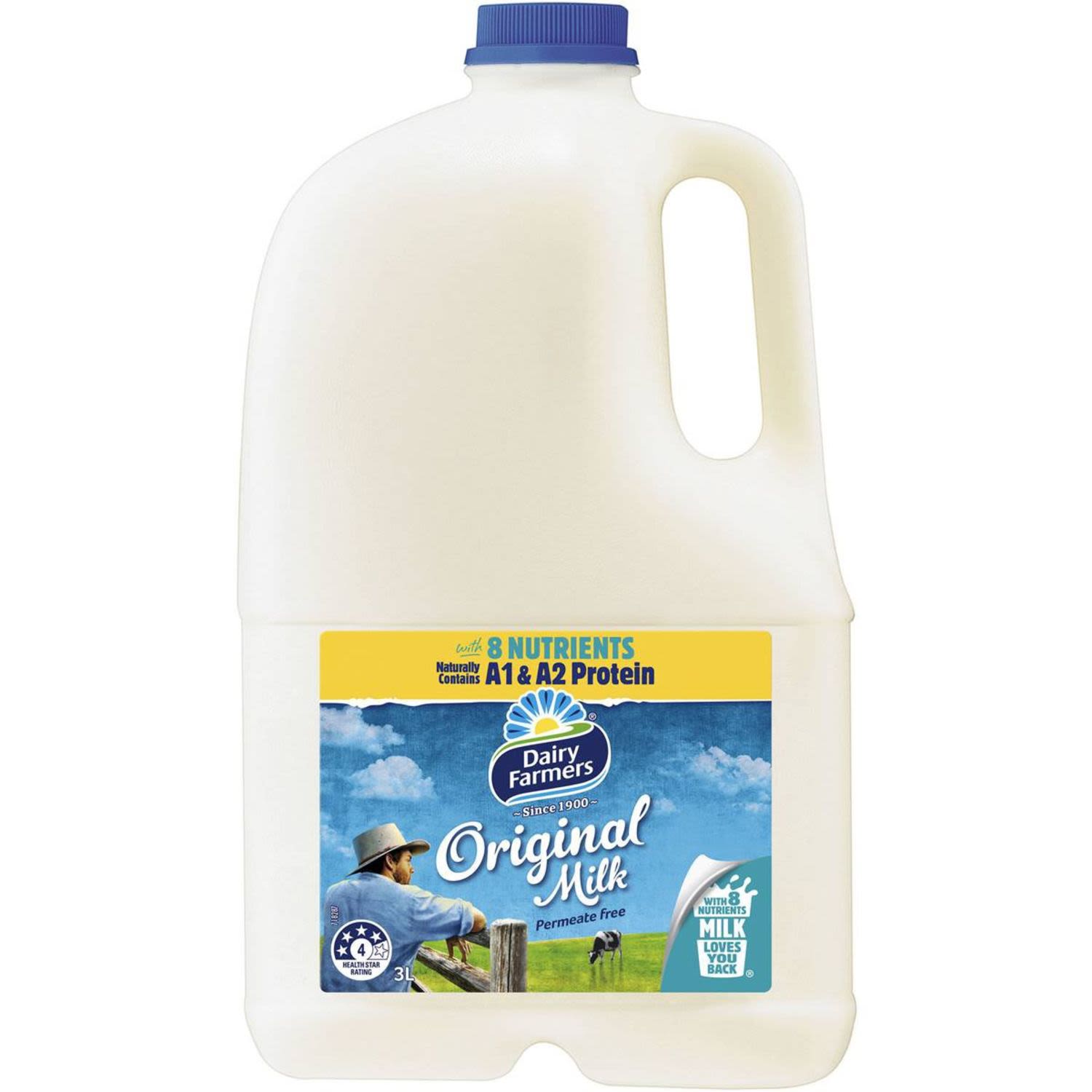 Dairy Farmers Full Cream Milk, 3 Litre