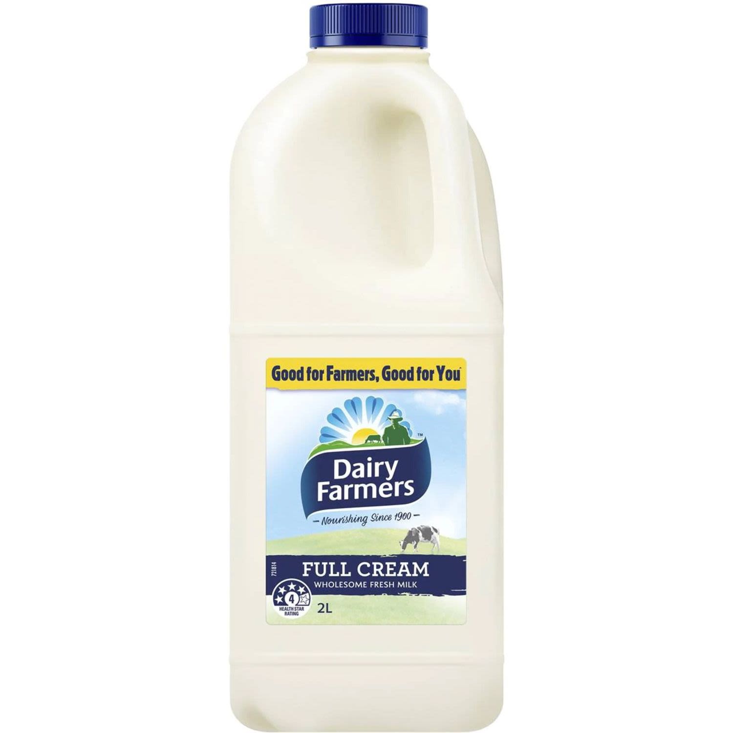 Dairy Farmers Full Cream Milk, 2 Litre