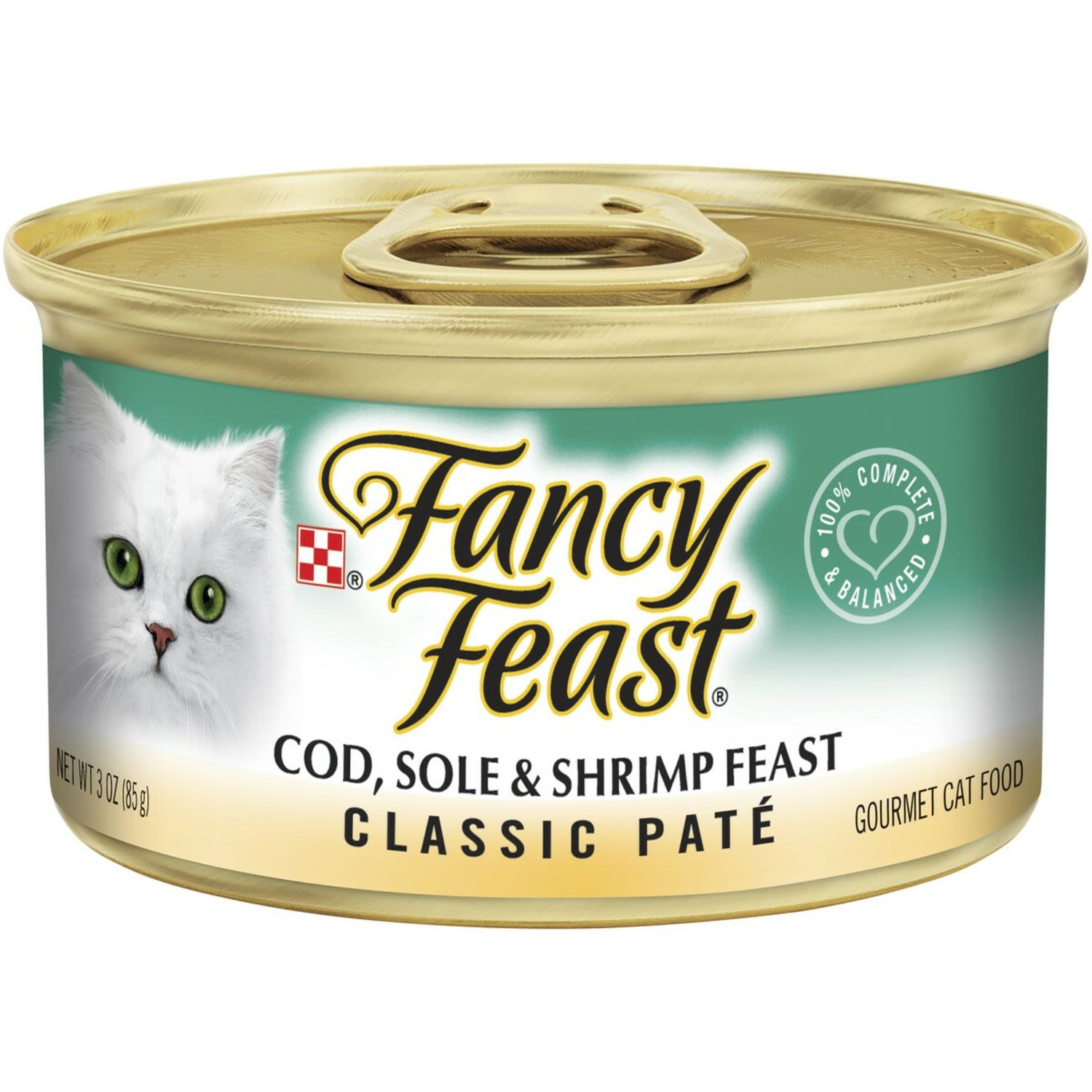 Fancy Feast Cod, Sole & Shrimp Feast Classic Pate, 85 Gram