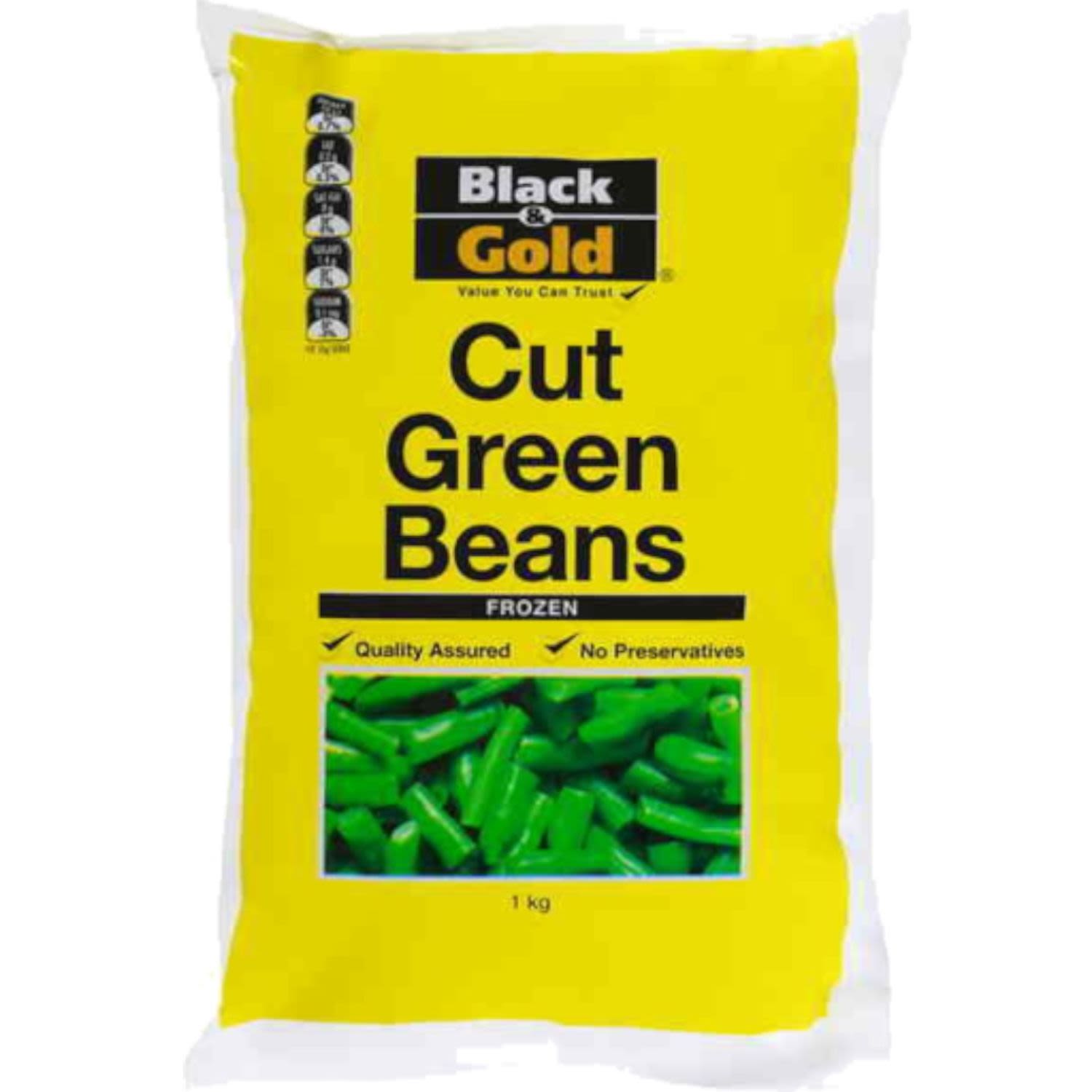 Black & Gold Cut  Beans, 1 Kilogram