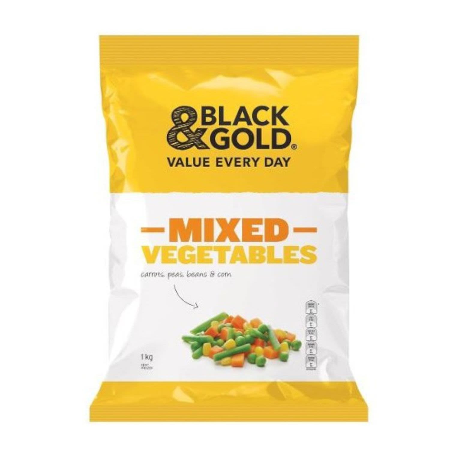 Black & Gold Mixed Vegetables, 1 Kilogram